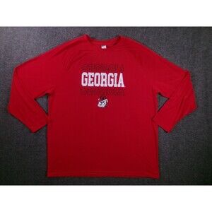 Sideline Apparel Shirt Mens 2XL Georgia Bulldogs Long Sleeve Red Tee Official